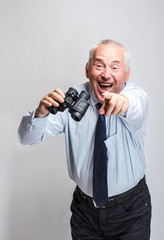 Happy mature businessman