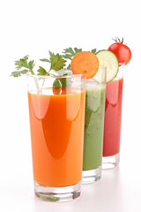 assortment of vegetarian juice