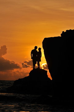 Young Couple at Sunset