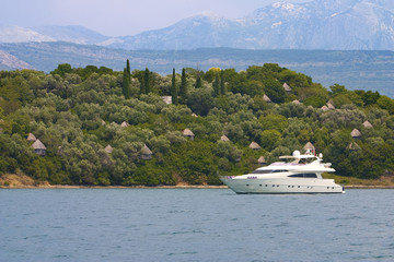 Sailing in front of the Island of Flowers, Tivat, Montenegro