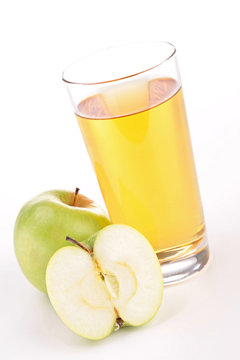 isolated apple juice