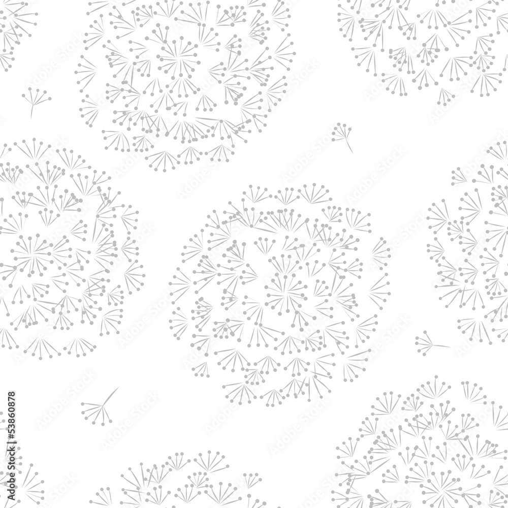 Poster dandelion seamless pattern for your design