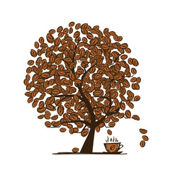 Coffee time. Art tree for your design