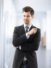 Young smiling businessman