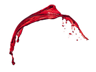 splashes of red transparent liquid