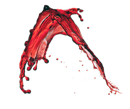 Splashes Of Red Transparent Liquid