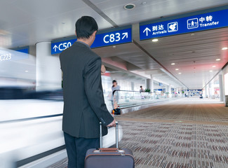 Business man at airport