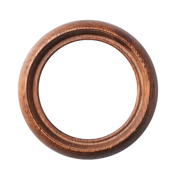 Round old wooden frame