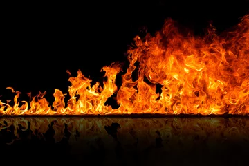 Crédence de cuisine en verre imprimé Flamme flammes de feu