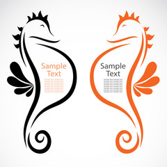 The design of the seahorse on white background © yod67