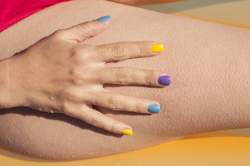 Girl with goose flesh