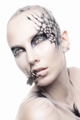 Black and white make up.