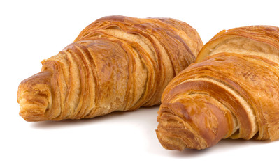 Croissant isolated on the white background