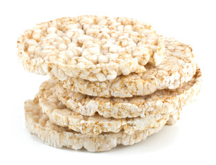 Corn crackers isolated on white background