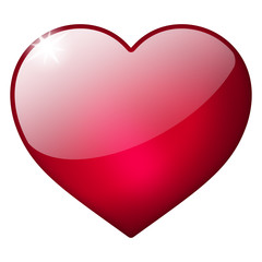 red heart button