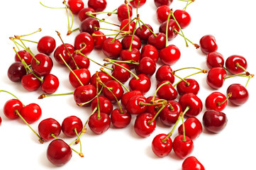 Obraz na płótnie Canvas Heap of sweet cherries