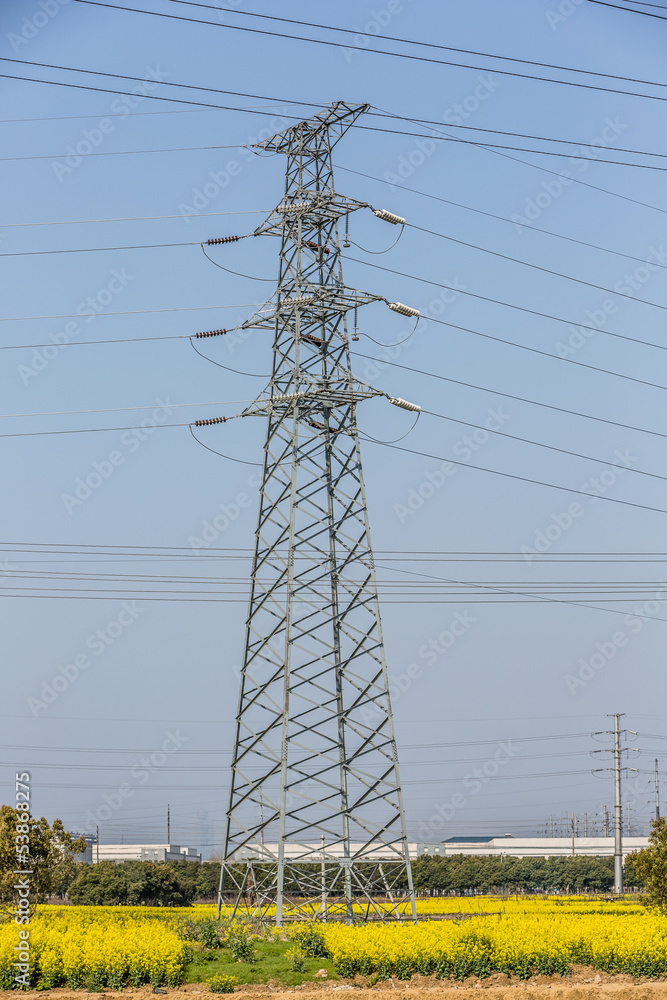 Canvas Prints high voltage towers