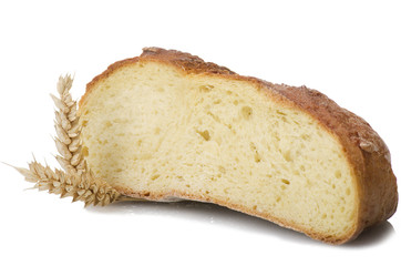 Half Homemade whole bread with ears