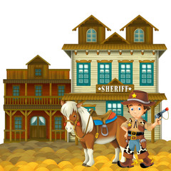 Cowboy - wild west - illustration for the children