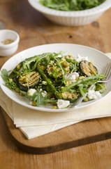 Courgette and asparagus salad