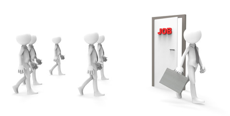 Hombres buscando trabajo