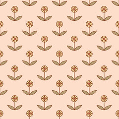 Seamless pattern with small decorative flowers