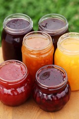 Glass with jam