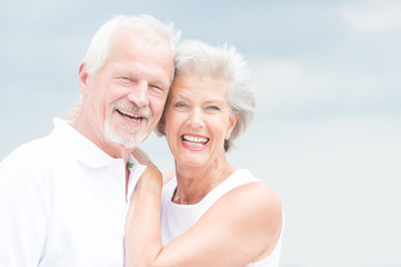 Smiling senior couple