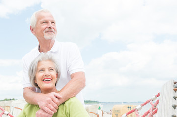 Senior couple at beach
