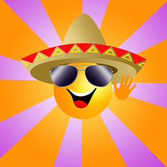 Sun with sombrero