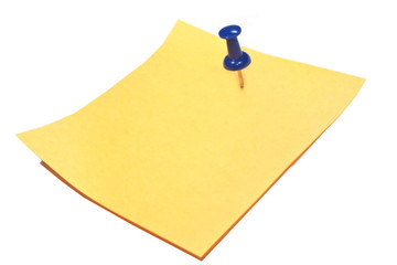 paper note with pin