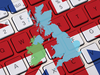 British keyboard and UK map