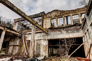 collapsed factory