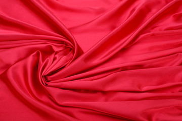 red silk fabric background