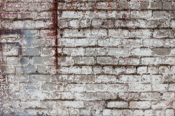 brick white dirty wall background