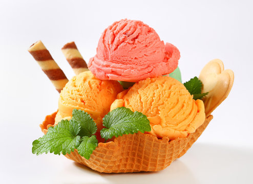Naklejki Ice cream dessert