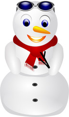 cooler Schneemann mit Sonnenbrille