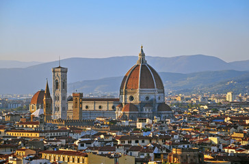 Fototapeta na wymiar Florence on sunset