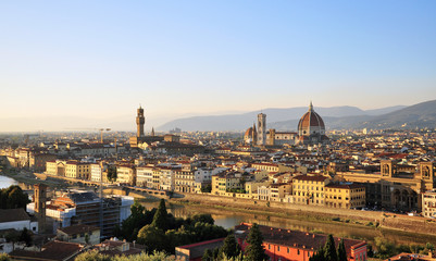 Fototapeta na wymiar Florence cityscape on sunset
