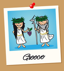 Greece travel polaroid people