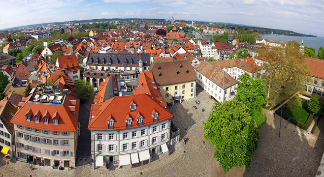 Panoramic view of Konstanz city, Germany