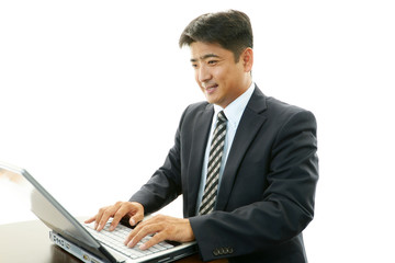 笑顔のビジネスマン