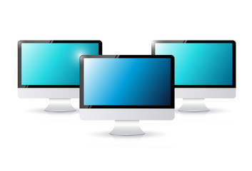 set of computers. illustration design