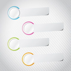 Obraz premium Infographics template with three options