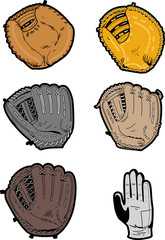 Assorted Baseball Gloves