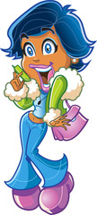 Naklejka premium Girl Gossiping On Phone