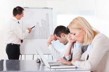 Fototapeta premium Frustrated Employees In Business Meeting