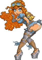 Sexy Steampunk Rocket Girl