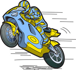 Obraz premium Speeding Motorcycle