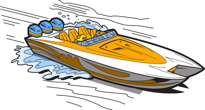 easy to draw speed boat - Clip Art Library